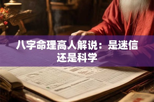 八字命理高人解说：是迷信还是科学