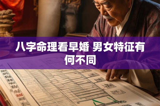 八字命理看早婚 男女特征有何不同
