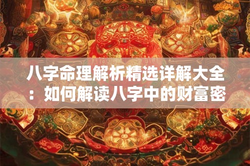 八字命理解析精选详解大全：如何解读八字中的财富密码