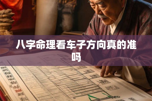 八字命理看车子方向真的准吗