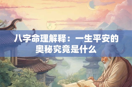八字命理解释：一生平安的奥秘究竟是什么