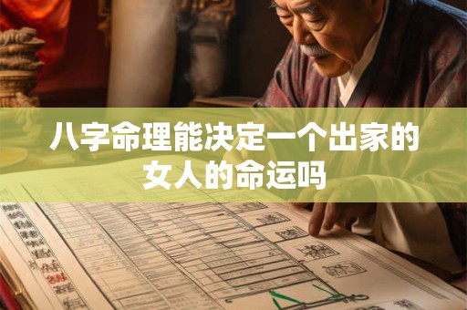 八字命理能决定一个出家的女人的命运吗