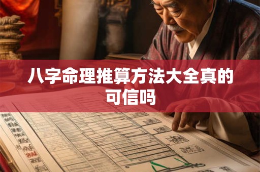 八字命理推算方法大全真的可信吗