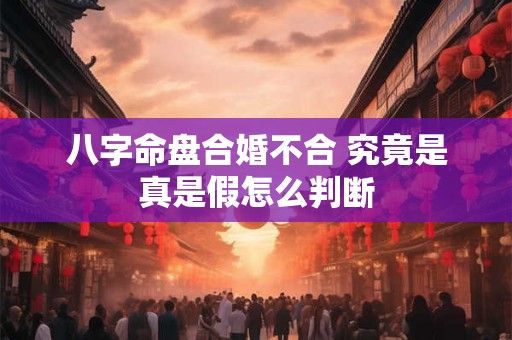八字命盘合婚不合 究竟是真是假怎么判断