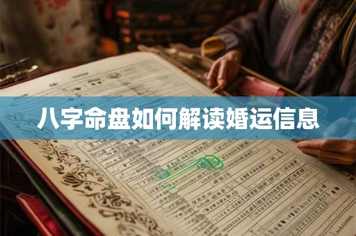 八字命盘如何解读婚运信息