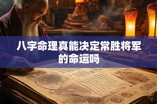 八字命理真能决定常胜将军的命运吗