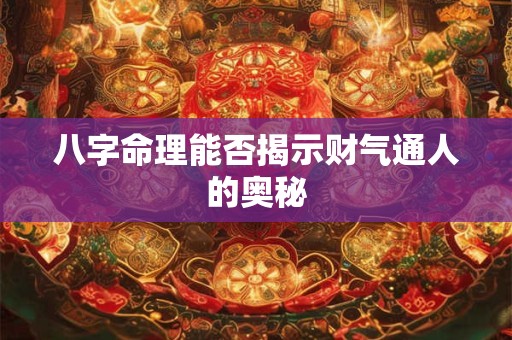 八字命理能否揭示财气通人的奥秘