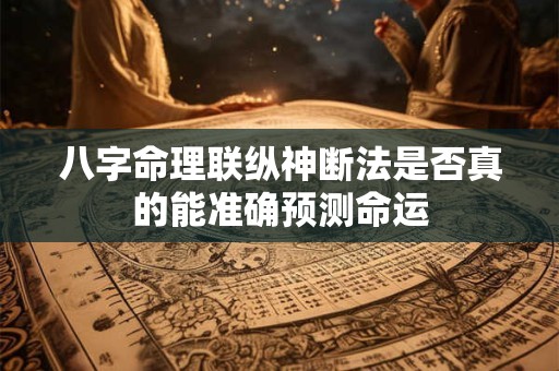 八字命理联纵神断法是否真的能准确预测命运