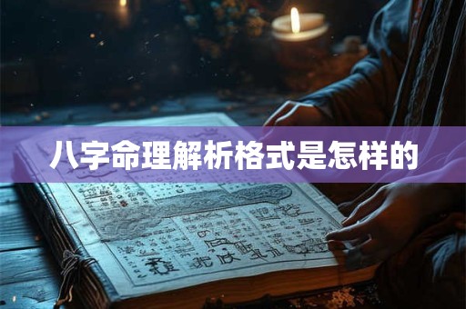 八字命理解析格式是怎样的
