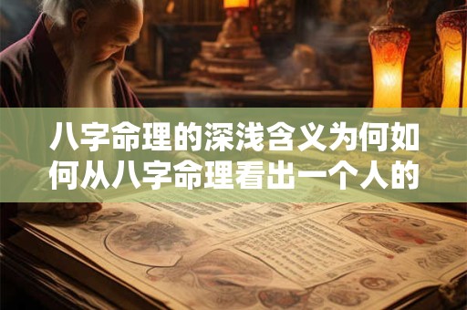 八字命理的深浅含义为何如何从八字命理看出一个人的命运