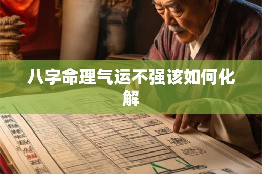 八字命理气运不强该如何化解