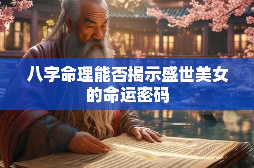 八字命理能否揭示盛世美女的命运密码