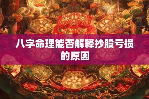 八字命理能否解释抄股亏损的原因