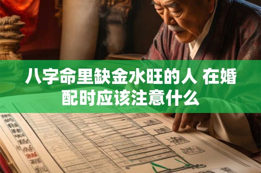 八字命里缺金水旺的人 在婚配时应该注意什么