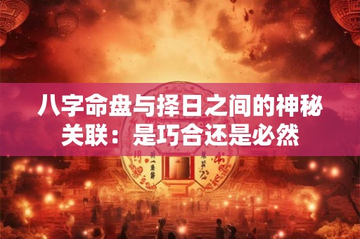 八字命盘与择日之间的神秘关联：是巧合还是必然