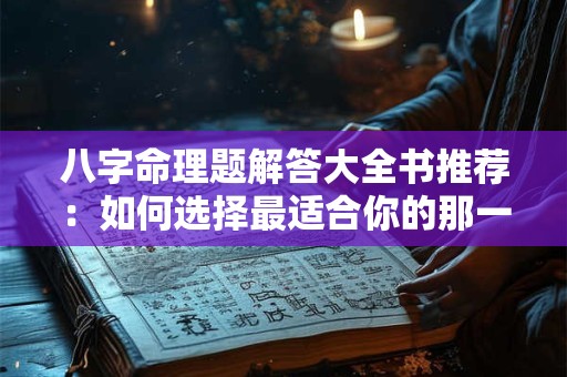 八字命理题解答大全书推荐：如何选择最适合你的那一本