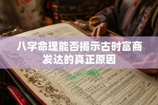 八字命理能否揭示古时富商发达的真正原因