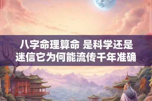八字命理算命 是科学还是迷信它为何能流传千年准确性又如何 八字命理算命 是科学还是迷信它为何能流传千年准确性又如何