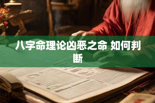 八字命理论凶恶之命 如何判断