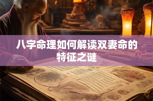 八字命理如何解读双妻命的特征之谜