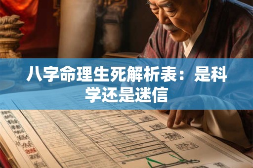 八字命理生死解析表：是科学还是迷信