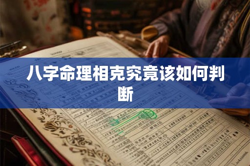 八字命理相克究竟该如何判断
