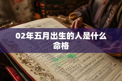 02年五月出生的人是什么命格
