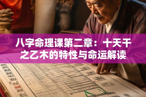 八字命理课第二章：十天干之乙木的特性与命运解读