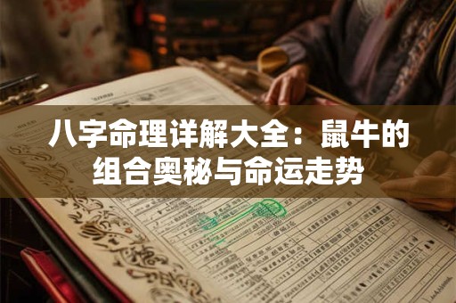 八字命理详解大全:鼠牛的组合奥秘与命运走势 八字命理详解大全:鼠牛的组合奥秘与命运走势