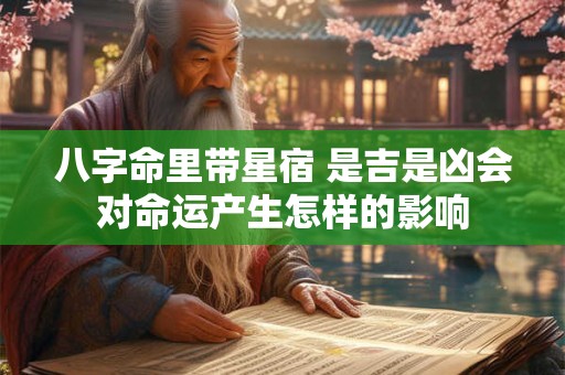 八字命里带星宿 是吉是凶会对命运产生怎样的影响