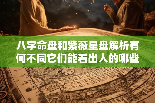 八字命盘和紫薇星盘解析有何不同它们能看出人的哪些信息