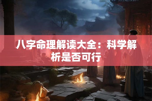 八字命理解读大全:科学解析是否可行 八字命理解读大全:科学解析是否可行
