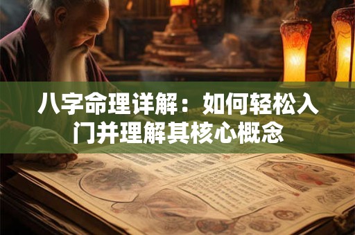 八字命理详解：如何轻松入门并理解其核心概念