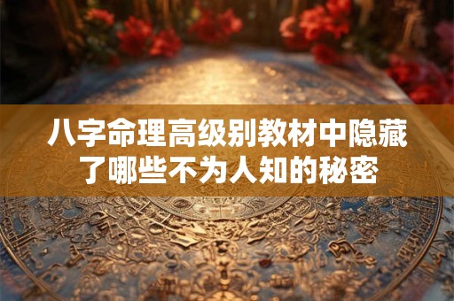 详细阅读:八字命理高级别教材中隐藏了哪些不为人知的秘密 八字命理高级别教材中隐藏了哪些不为人知的秘密
