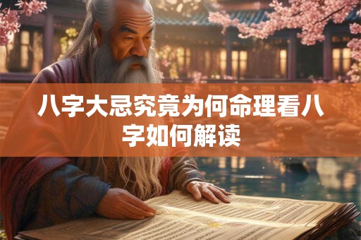 八字大忌究竟为何命理看八字如何解读