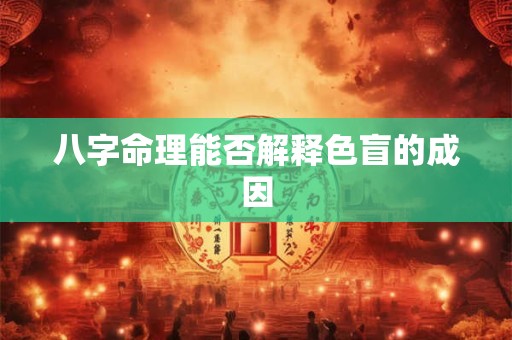 八字命理能否解释色盲的成因