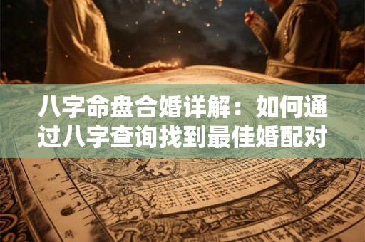 八字命盘合婚详解：如何通过八字查询找到最佳婚配对象
