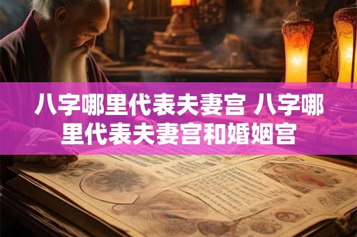 八字哪里代表夫妻宫 八字哪里代表夫妻宫和婚姻宫