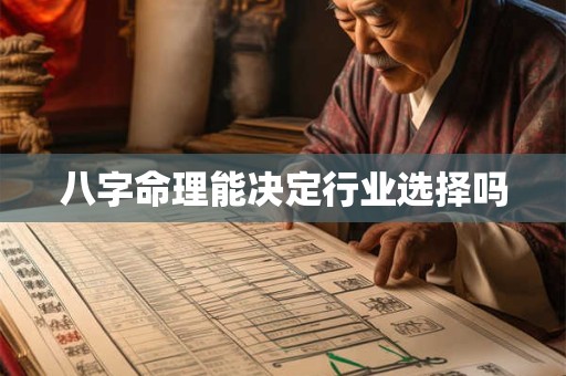 八字命理能决定行业选择吗