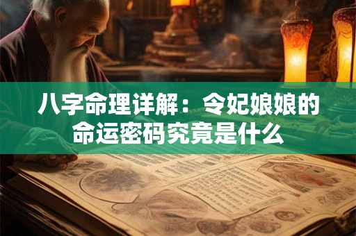 八字命理详解：令妃娘娘的命运密码究竟是什么