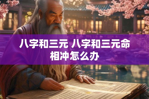 八字和三元 八字和三元命相冲怎么办
