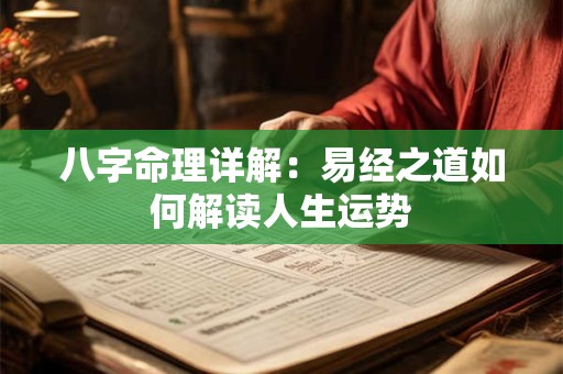 八字命理详解：易经之道如何解读人生运势
