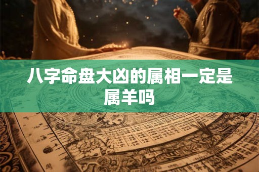 八字命盘大凶的属相一定是属羊吗