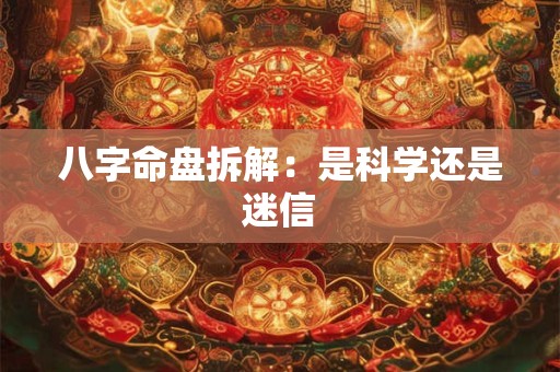 八字命盘拆解：是科学还是迷信