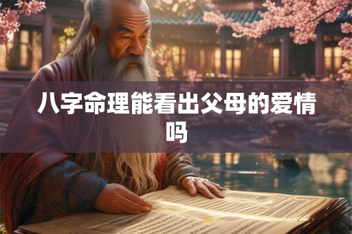 八字命理能看出父母的爱情吗