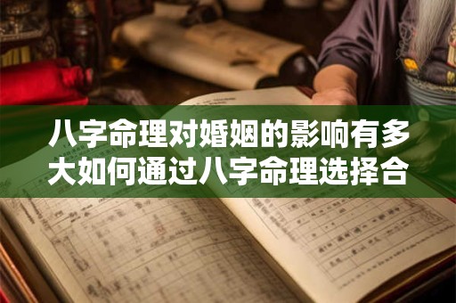 八字命理对婚姻的影响有多大如何通过八字命理选择合适的婚姻
