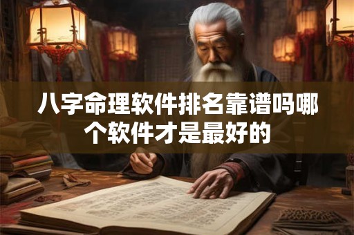 八字命理软件排名靠谱吗哪个软件才是最好的