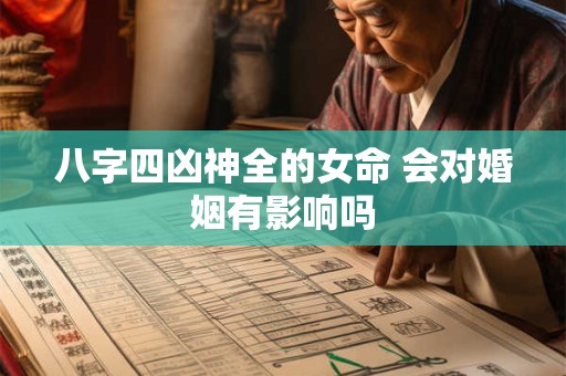 八字四凶神全的女命 会对婚姻有影响吗