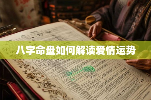 八字命盘如何解读爱情运势