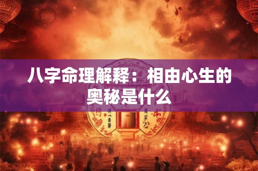 八字命理解释:相由心生的奥秘是什么 八字命理解释:相由心生的奥秘是什么
